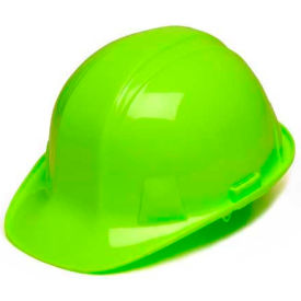 Hi Vis Green Cap Style 4 Point Ratchet Hard Hat HP14131 - Pkg Qty 16