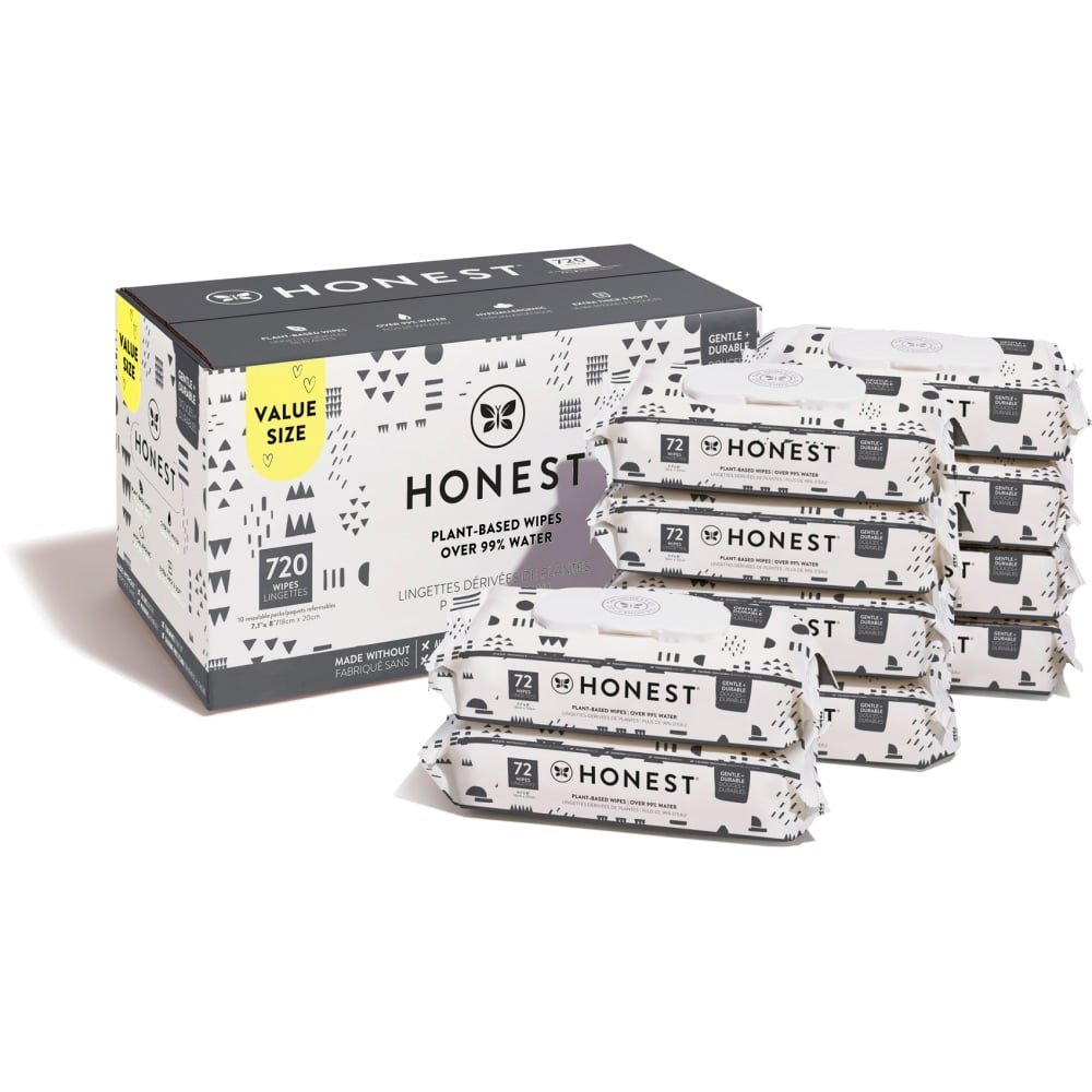 The Honest Company Honest Baby Wipes, Pattern Play, Pack Of 720 Wipes MPN:H01WP7003W00R