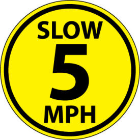 Walk On Floor Sign - Slow 5 MPH WFS33