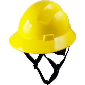 General Electric GH329 Non-Vented Full Brim Hard Hat 4-Point Adjustable Ratchet Suspension Yellow GH329Y