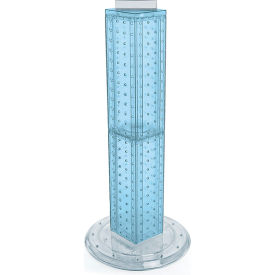 Global Approved 700227-BLU Four Sided Pegboard Tower Display W/ Revolving 9