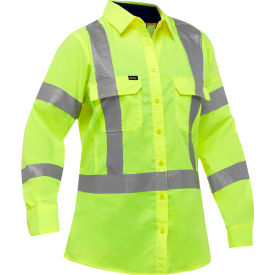 Pip Global Bisley® X-Back Airflow™ Women's Long Sleeve Shirt Class 3 XL Hi-Vis Yellow 313W6490X-Y/XL