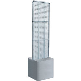 Global Approved 700775-CLR Two-Sided Pegboard Floor Display W/ Adj. Studio Base 17