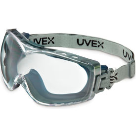 Uvex® Stealth OTG Safety Goggle Navy Frame Clear Lens Anti-Scratch Anti-Fog S3970HSF