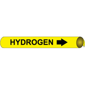 NMC™ Precoiled & Strap-On Pipe Marker Hydrogen Fits 2-1/2