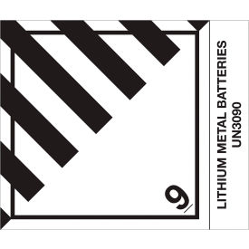 Tape Logic® D.O.T. Hazard Labels ''Lithium Metal Batteries'' 4