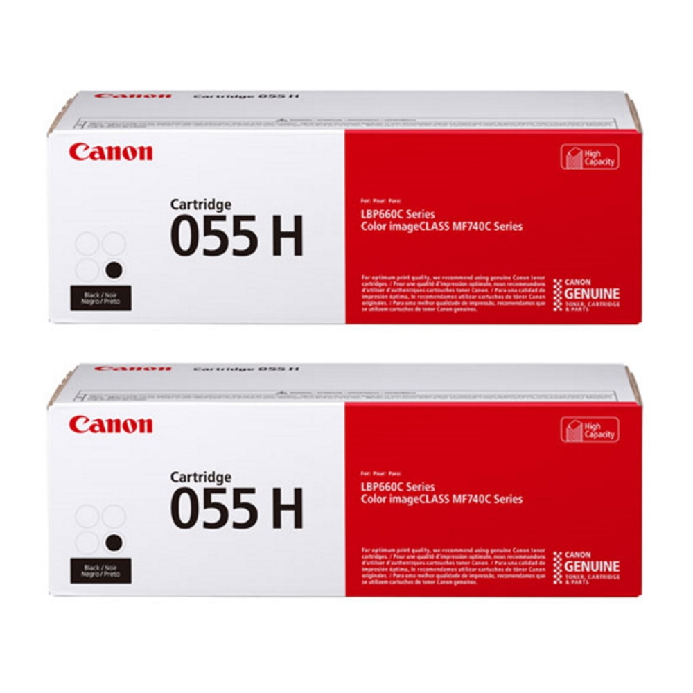Canon 055 High-Yield Black Toner Cartridges, Pack Of 2, 3020C001 MPN:CRG055HK2PK-OD