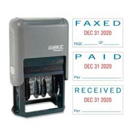 Xstamper® Self-Inking Message/Date Stamp PAID/FAXED/RECEIVED 15/16