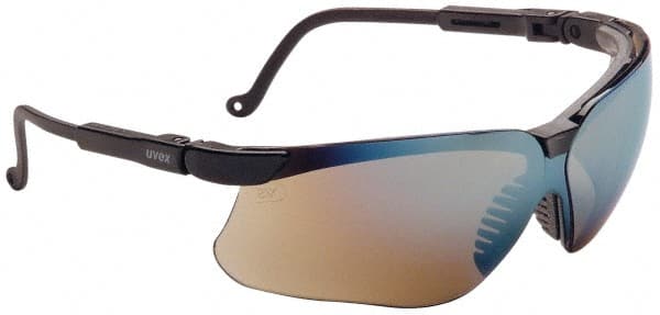 Safety Glass: Scratch-Resistant, Polycarbonate, Gold Mirror Lenses, Full-Framed, UV Protection MPN:S3203
