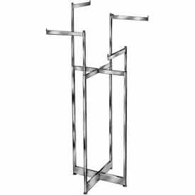 4-Way Folding Space Saver w/ Straight Blade Arms (K150) Garment Rack - Chrome K150