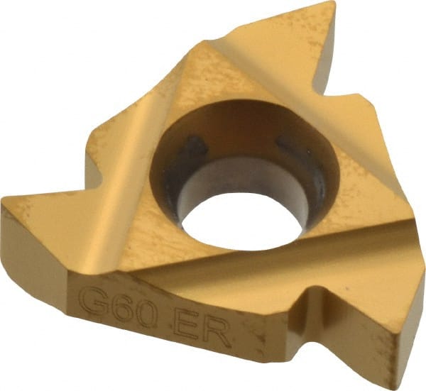 Laydown Threading Insert: 16 ER G60 P25C/GOLD, Carbide MPN:3/8EXRHG60P25C