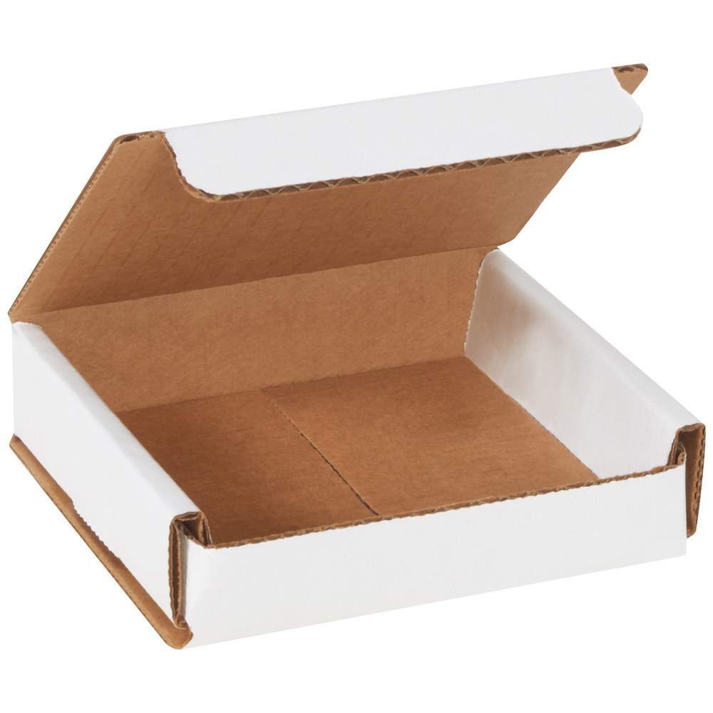 Partners Brand Corrugated Mailers, 4in x 4in x 1in, White, Pack Of 50 MPN:M441