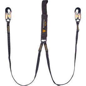 Guardian Arc Flash Shock Absorbing Lanyard Fixed Dual Leg Aluminum Snap Hook & Web Loop 6'L 3400027