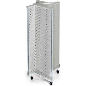 Global Approved 700443-WHT Pinwheel Pegboard Display W/Wheel Base 13.5