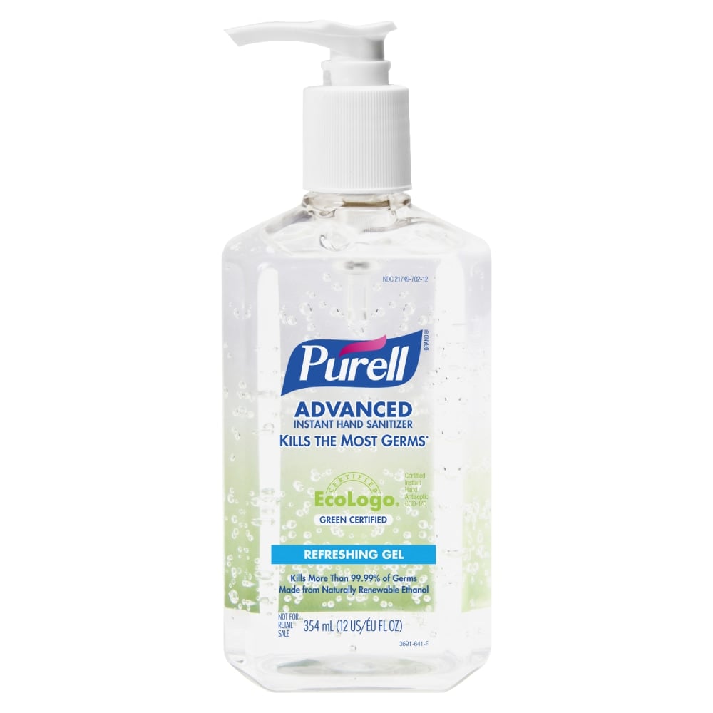 Purell ADX Advanced Green Certified Gel Instant Hand Sanitizer, 354.9 mL MPN:3691-12EA