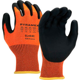 Polyurethane HPPE HiVis Orange Liner A4 Cut-Resistant Gloves Size Small GL404CS - Pkg Qty 12
