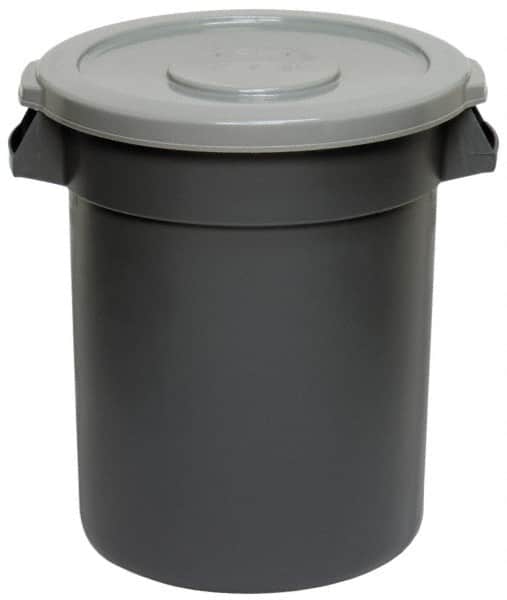 Trash Can & Recycling Container Lid: Round, For 10 gal Trash Can MPN:1002 GREY