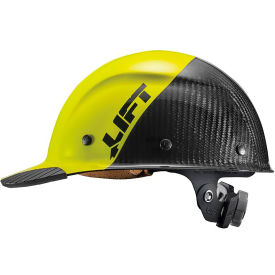 Lift Safety DAX Carbon Fiber Cap Brim 50-50 Yellow/Black HDC50C-19HC