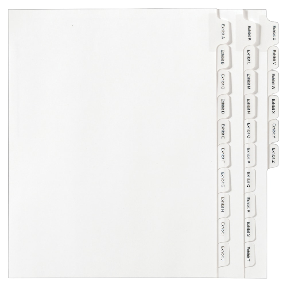 Avery 30% Recycled Preprinted Laminated Gold-Reinforced Tab Dividers, 8 1/2in x 11in, White Dividers/White Tabs, A-Z, Pack Of 26 Tabs MPN:82105