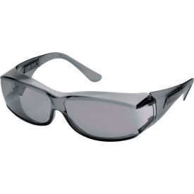 Elvex® OVR-Spec III™ OTG Safety Glasses Anti-Scratch Gray Lens/Frame Pack of 12 - Pkg Qty 12 WELSG57G