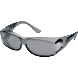 Elvex® OVR-Spec III™ OTG Safety Glasses Anti-Scratch Gray Lens/Frame Pack of 12 WELSG57G - Pkg Qty 12