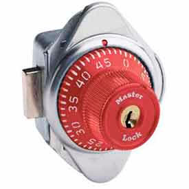 Master Lock® No. 1670MDRED Built-In Combination Deadbolt Lock - Red Dial - Right Hinged 1670MDRED