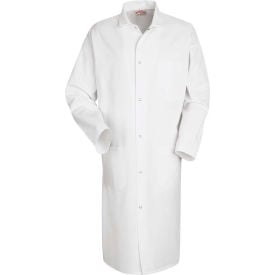 Red Kap Gripper-Front Butcher Frock W/Top & 2 Lower Outside Pockets White Poly/Cotton Twill 2XL 4016WHRGXXL