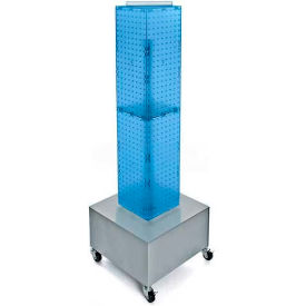 Global Approved 703386-BLU 4-Sided Interlocking Pegboard Display W/ Wheels 8
