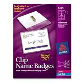 Avery® Clip Style Name Badges 3