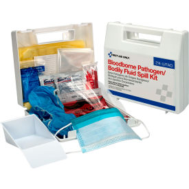 First Aid Only Bloodborne Pathogen Spill Clean Up Kit Plastic Case 24 Piece 214-U/FAO