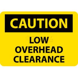 NMC C359P OSHA Sign Caution Low Overhead Clearance 7