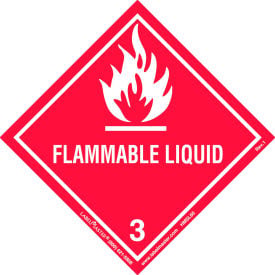 LabelMaster®HMSL60 Flammable Liquid Label Worded PVC-Free Film 500/Roll HMSL60