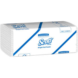 Scott® Essential Single-Fold Towels Absorbency Pockets 9.3 x 10.5 250/Pack 16 Packs/Carton KIM01700