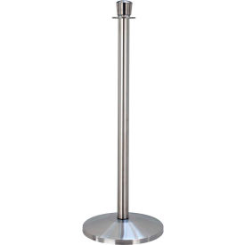 Queueway Post Rope Crowd Control Queue Classic Stanchion Satin Stainless Economy Line QWAY310-3S - Pkg Qty 2
