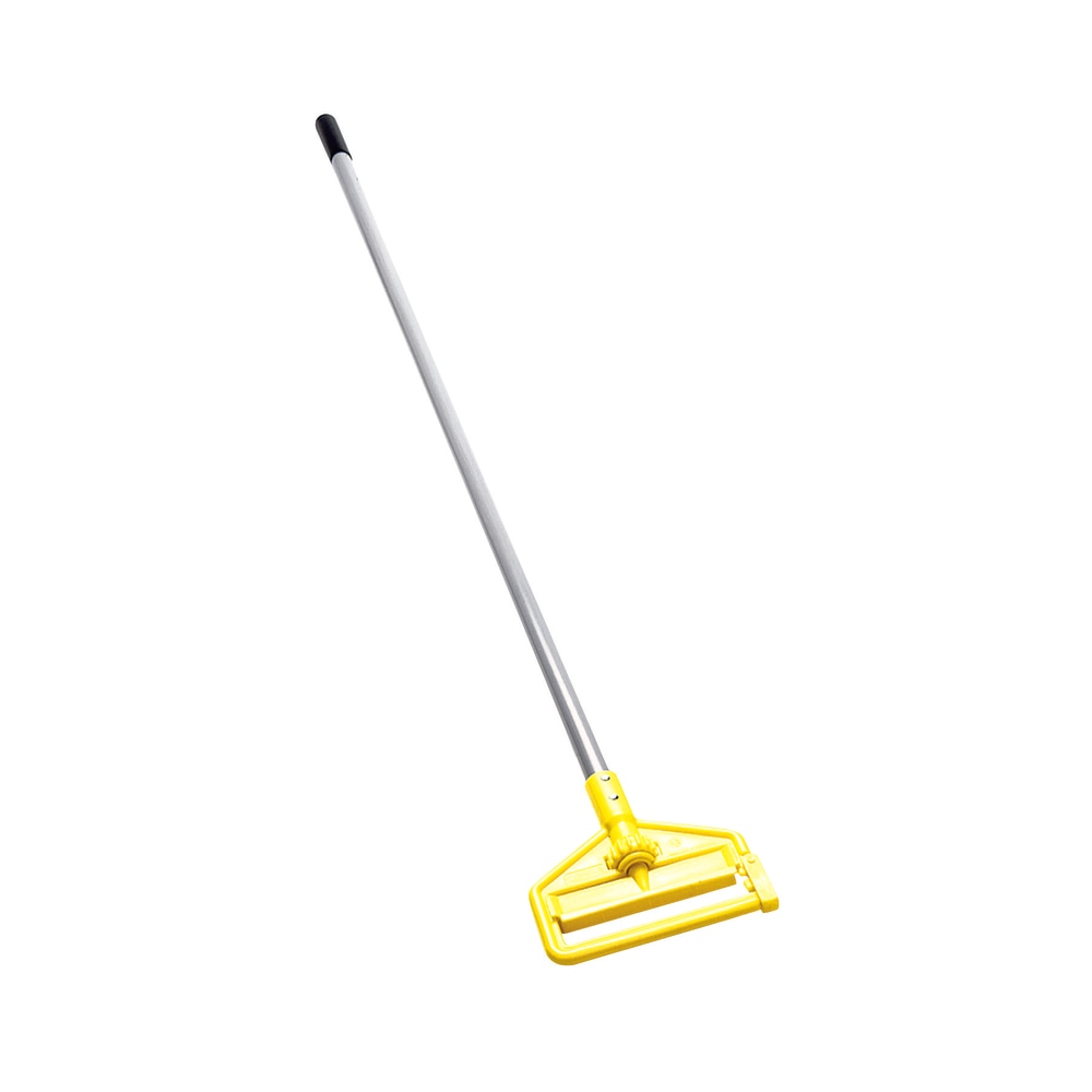 Rubbermaid Invader Fiberglass Side-Gate Mop Handle, 60in, Gray/Yellow MPN:FGH14600GY00