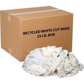 GoVets™ Recycled White Cut Rags 25 Lb. Box 222670