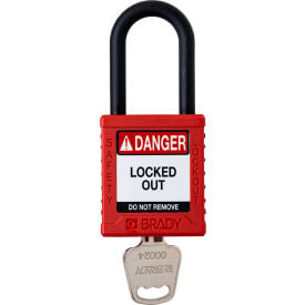 Brady® Safety Lockout Padlock Keyed Different 1-1/2
