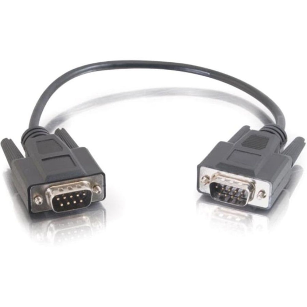 C2G 3ft DB9 M/M Cable - Black - DB-9 Male Serial - DB-9 Male Serial - 3ft - Black MPN:25220