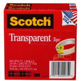 Scotch® Transparent Tape 600-2P34-72 3/4