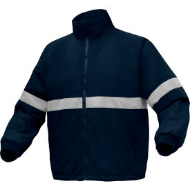 GSS Enhanced Visibility Waterproof Parka Jacket w/ Fleece Lining Nylon Navy 4XL 8022-4XL