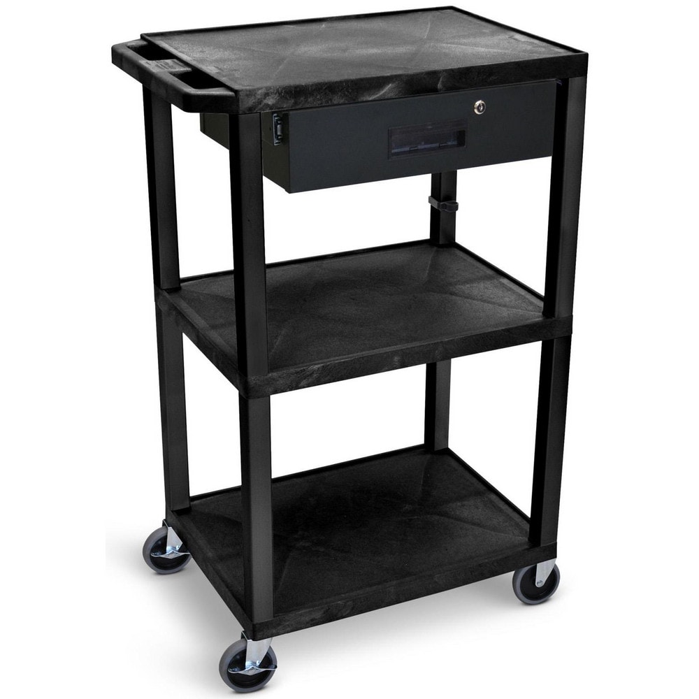 Carts; Cart Type: Utility ; Caster Type: 2 Locking, 4 Swivel ; Caster Material: TPR ; Material: Recycled Molded Plastic ; Length (Inch): 18 ; Width (Inch): 24 MPN:UCPL1-B-WTD