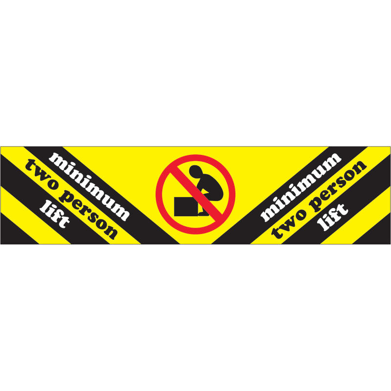 Tape Logic Preprinted Shipping Labels, DL1225, Minimum 2-Person Lift, Rectangle, 2in x 8in, Multicolor, Roll Of 500 MPN:DL1225