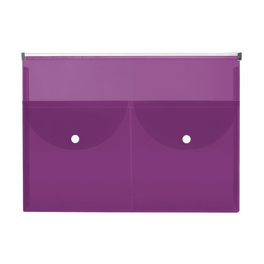 Office Depot Brand Zippered Bag, 9-1/2in x 13in, Purple (Min Order Qty 21) MPN:135640R