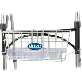 Drive Medical Walker Basket 10200B Included Plastic Insert Tray & Cup Holder White 10200B