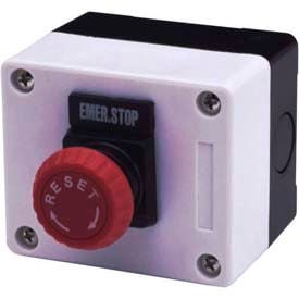 Advance Controls 104544 1 Hole Mushroom E. Stop 22mm Non Metallic Push Button Station Momentary 104544