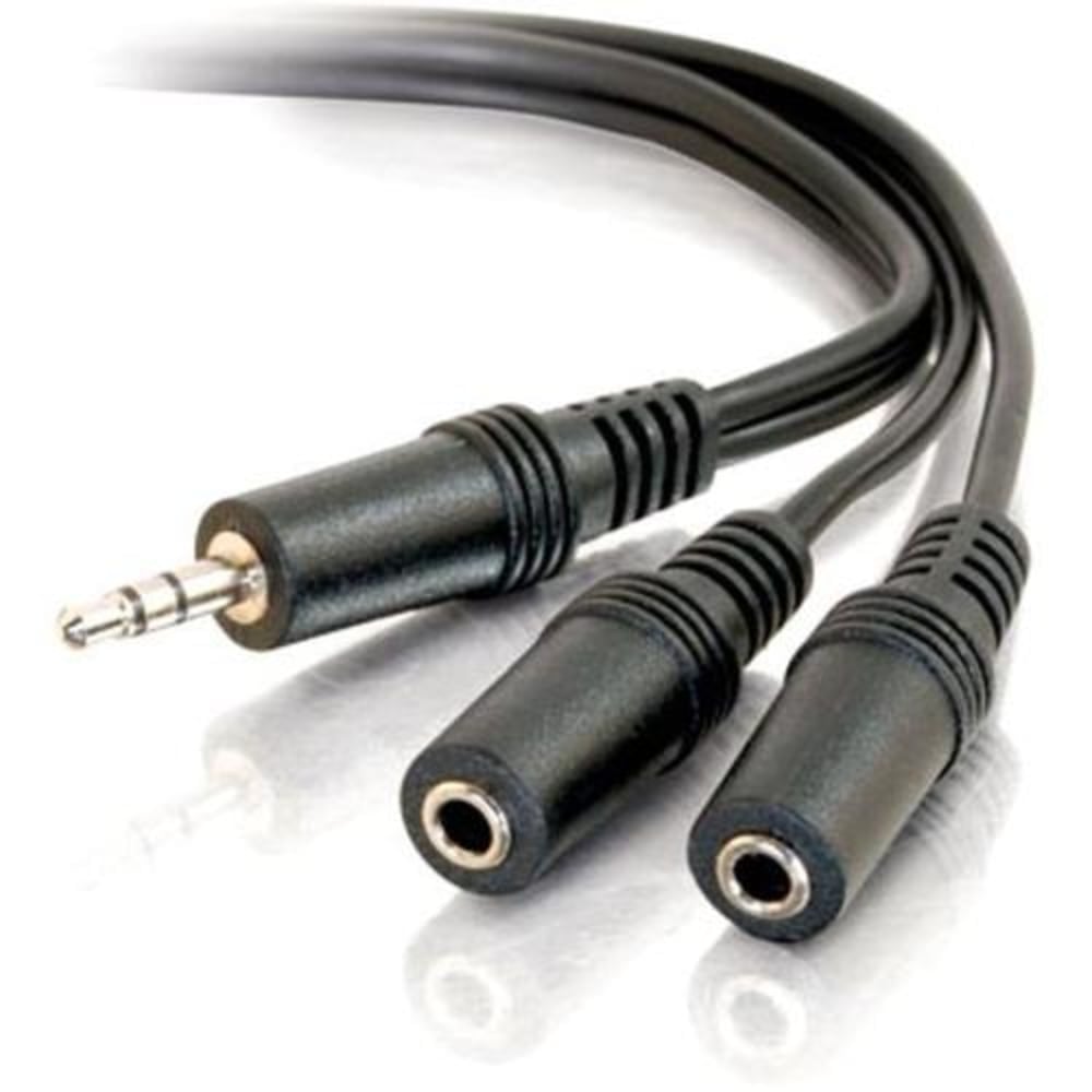 C2G 6ft One 3.5mm Stereo Male to Two 3.5mm Stereo Female Y-Cable, 40427 MPN:40427