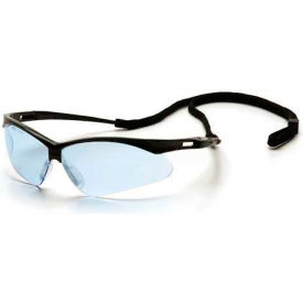 Pmxtreme™ Safety Glasses Infinity Blue Lens Black Frame & Cord SB6360SP - Pkg Qty 12