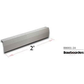 Baseboarders® Premium Series 2 ft Steel Easy Slip-on Baseboard Heater Cover White BB001-24-WHT