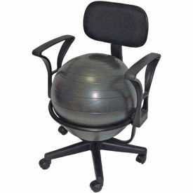 CanDo® Metal Mobile Ball Chair with Arms 18