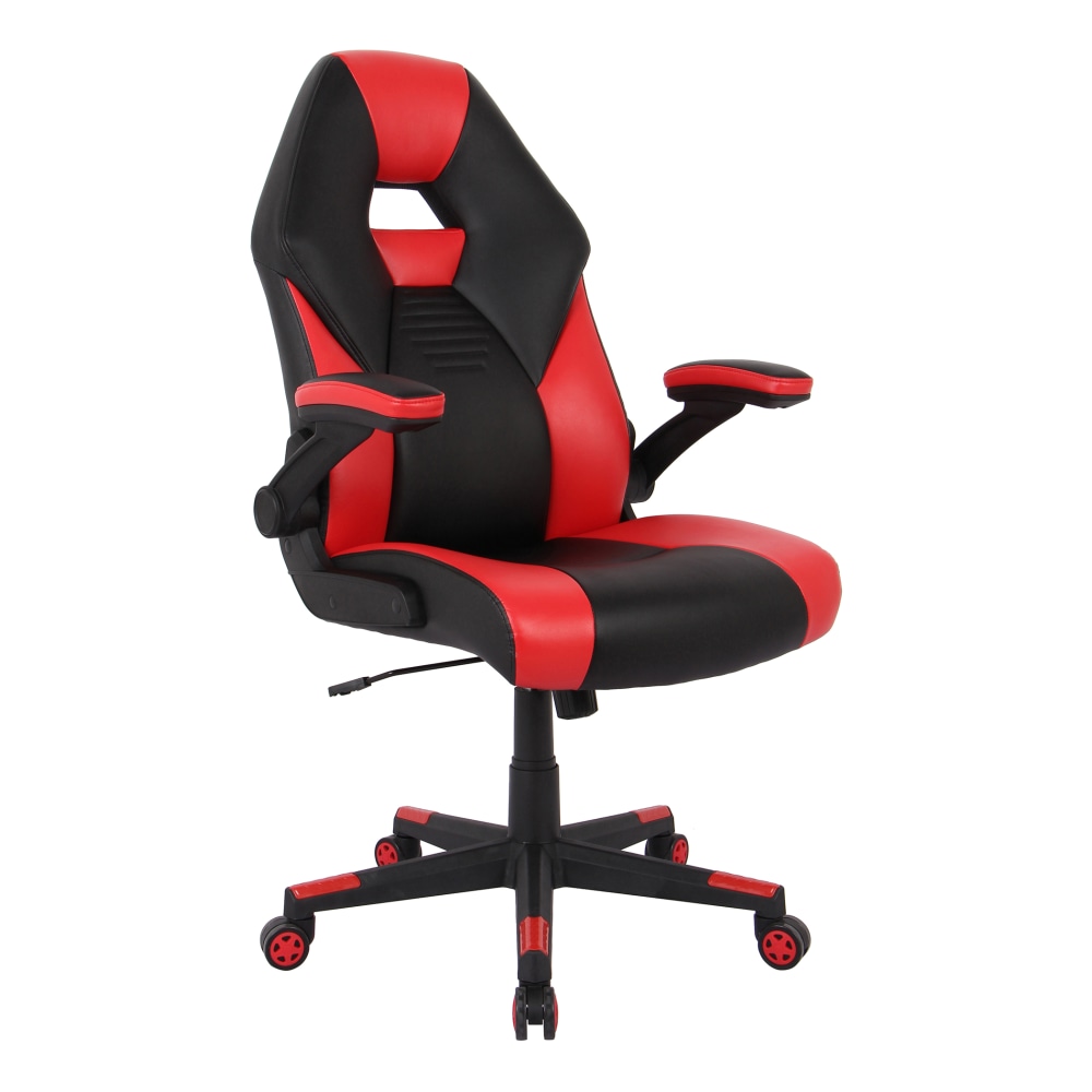 RS Gaming RGX Faux Leather High-Back Gaming Chair, Black/Red, BIFMA Compliant MPN:HLC-3751B(BK+RED)